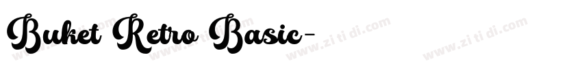 Buket Retro Basic字体转换